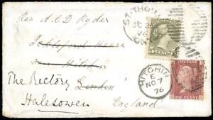 CANADA/GRAN BRETAGNA 1876 - Redirected with ... 