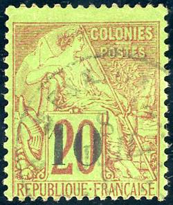 COLONIE FRANCESI-SENEGAL 1887 - 10 su 20 ... 