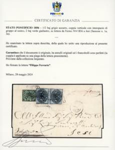 1856 - 1/2 baj grigio azzurro, ... 