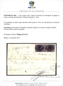 1864 - 1/2 baj violetto cupo ... 
