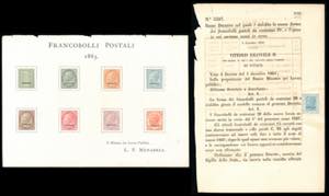 REGNO DITALIA 1863/1866 - Foglietto ... 