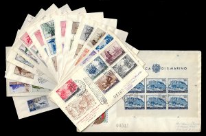 SAN MARINO 1949/1954 - Quindici buste FDC ... 