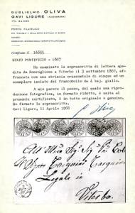 1867 - 4 baj giallo (5A), striscia ... 