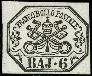 1852 - 6 baj grigio perla (7Aa), gomma ... 