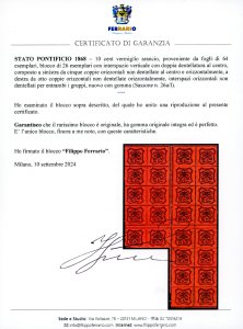 1868 - 10 cent. vermiglio arancio, ... 