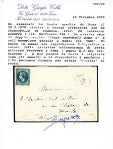 1870 - 20 cent. Napoleone laureato ... 