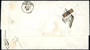 1859 - 3 baj bruno (4Aa), frazionato ad 1/3, ... 