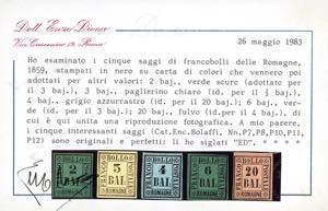 PROVE 1859 - 2 b. verde scuro, 3 ... 