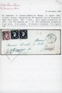 1853 - 40 cent. rosa, 5 cent. ... 