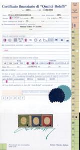 1854 - Terza emissione, non emessi ... 