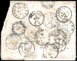 1861 - 10 cent. bruno tenue ... 