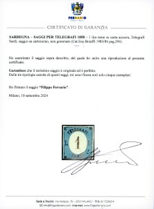 1858 - 1 lira rame su carta ... 