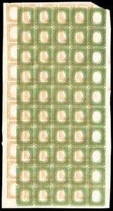 1863 - Foglio completo di 50 esemplari del ... 