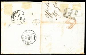 1854 - Lettera non affrancata da ... 