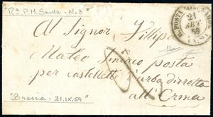 1859 - Lettera non affrancata scritta a ... 