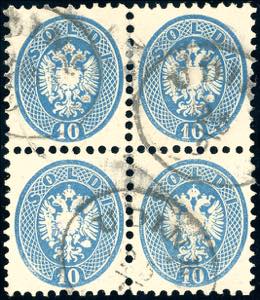 1864 - 10 soldi azzurro, dent. 9 ... 