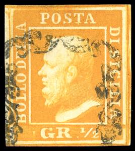 1859 - 1/2 grano arancio vivo, II tavola, ... 