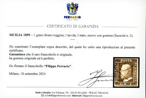 1859 - 1 grano bruno ruggine, I ... 