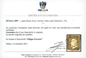 1859 - 1 grano bruno oliva, I ... 