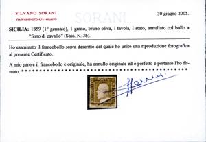 1859 - 1 grano bruno oliva, I ... 