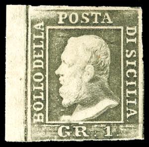 1859 - 1 grano verde oliva grigiastro, II ... 