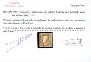 1859 - 1 grano bruno oliva chiaro, ... 