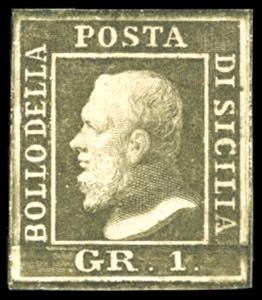 1859 - 1 grano verde oliva, III tavola, ... 