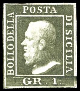 1859 - 1 grano verde oliva scuro, III ... 