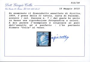 1859 - 2 grana, II tavola, nove ... 