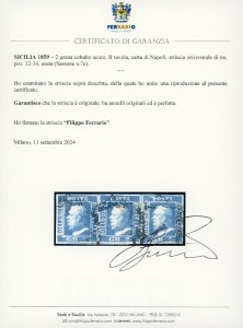 1859 - 2 grana cobalto scuro, II ... 