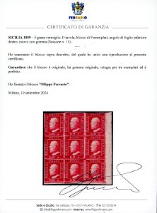 1859 - 5 grana vermiglio, II ... 