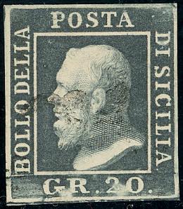 1859 - 20 grana grigio ardesia (13), ... 