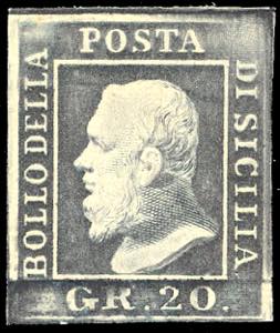 1859 - 20 grana ardesia violaceo (13d), ... 