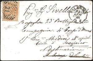 1866 - 10 cent. De La Rue, tiratura di ... 