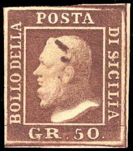 1859 - 50 grana lacca bruno scuro ... 