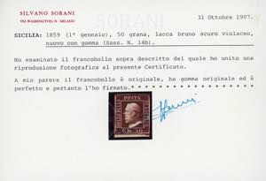 1859 - 50 grana lacca bruno scuro ... 