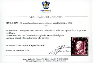 1859 - 50 grana lacca bruno scuro ... 