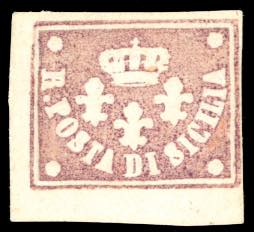 1858 - Saggio Barone, bruno ruggine su carta ... 