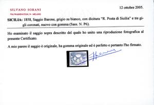 1858 - Saggio Barone, grigio su ... 