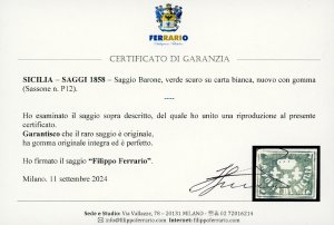 1858 - Saggio Barone, verde scuro ... 