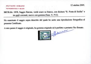 1858 - Saggio Barone, verde scuro ... 