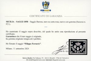 1858 - Saggio Barone, nero su ... 
