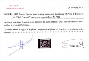 1858 - Saggio Barone, nero su ... 