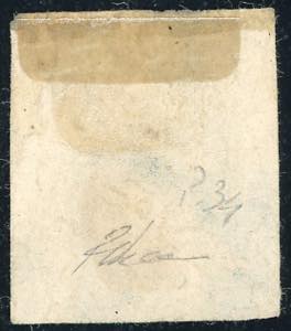 1858 - 1/2 grano azzurro, prova di ... 