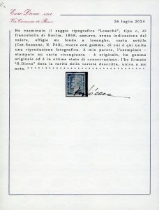 1858 - Saggio Lesachè azzurro su ... 