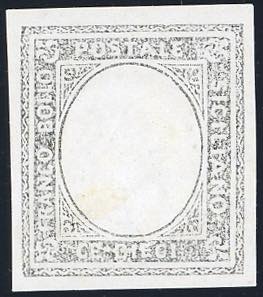 1860 - 10 cent. nero saggio Ficarotta con ... 