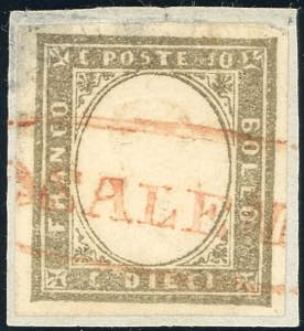 SALEMI, ovale con fregi rosso, non quotato - ... 