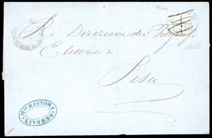 1850 ca - Lettera non affrancata da Livorno ... 