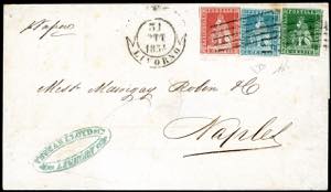 1854 - 1 crazia carminio chiaro, 2 crazie ... 