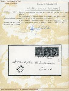 1859 - 1 crazia carminio, II ... 